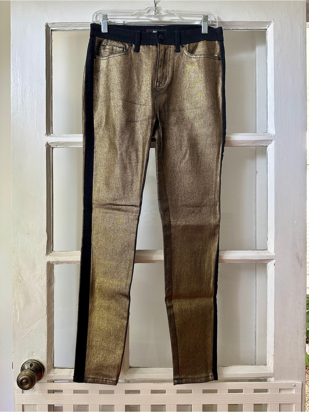 BDG Black and Gold High Waisted Skinny Jeans